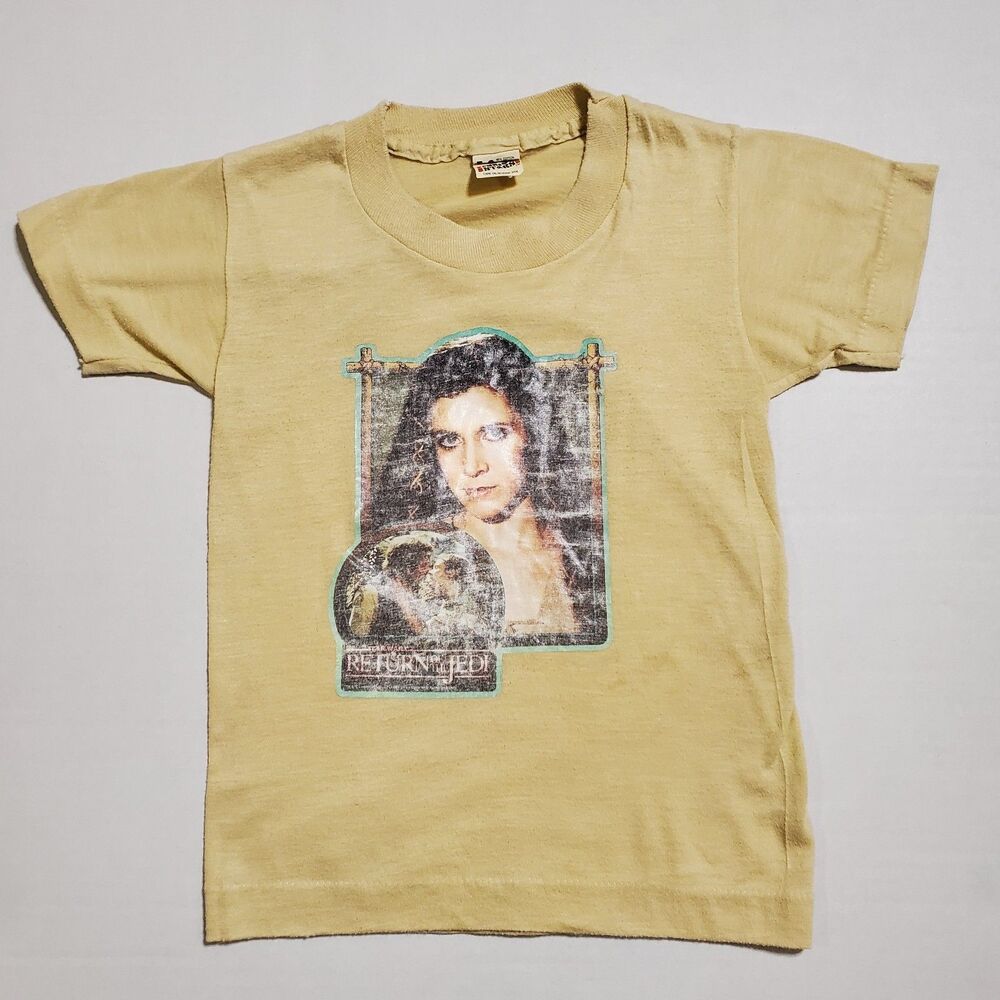 Vintage 1980s Star Wars Return of the Jedi T-Shirt Screen Stars Kids Size 5 USA